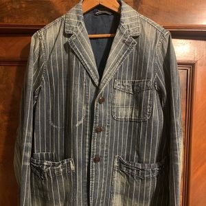 Polo Ralph Lauren Spring Summer Naval Tailors Denim Chore Coat Blazer jcrew